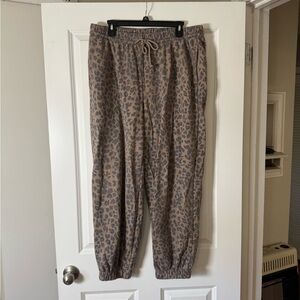Large Leopard Joggers